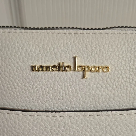 Nanette Lepore White Crossbody Bag with Gold Accents - Picture 5 of 6